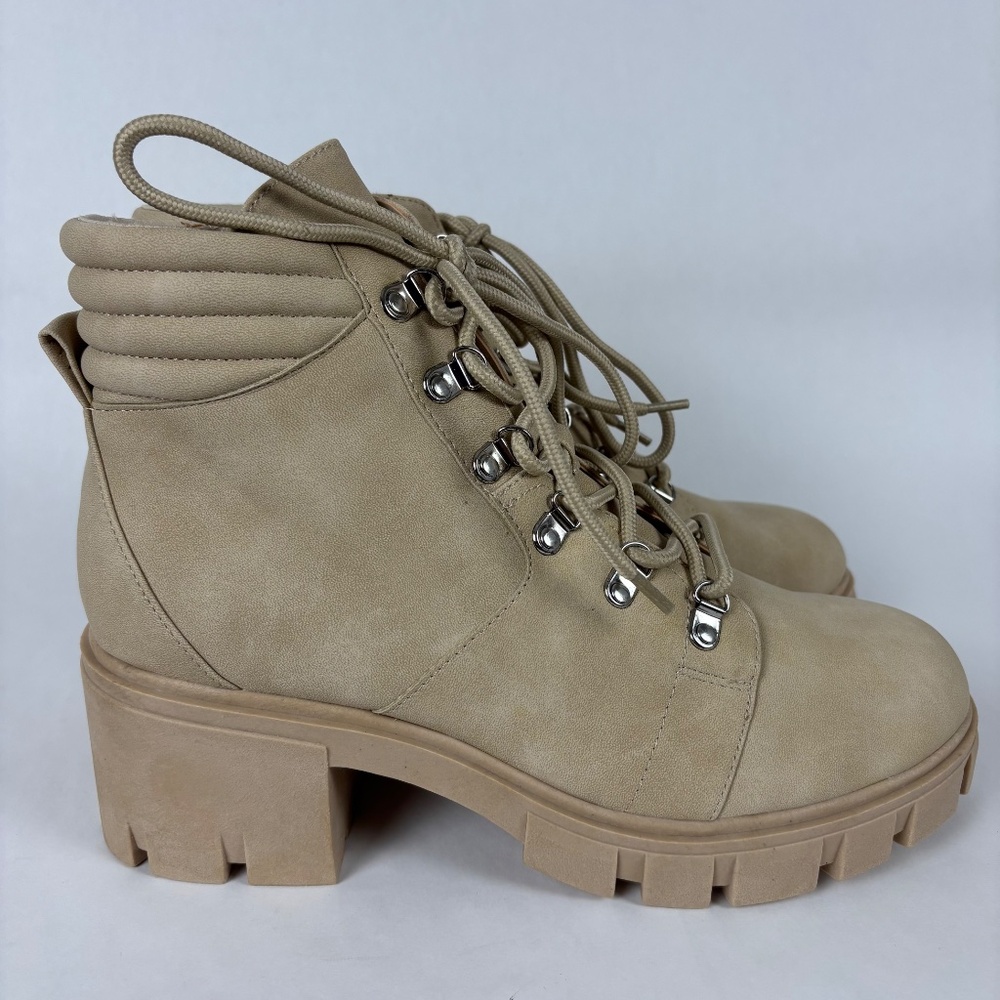 Sun Stone, Rutheep Faux Leather, Round Toe, Low Ankle Lug Bootie Women’s 10 - Picture 3 of 10